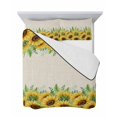 thumbnail image 7 of Quilts King Size Bedding Set, Summer Sunflowers Lightweight Quilted Comforter, Botanical Country Flowers Leaves Soft Reversible Bedspread Coverlet with Pillow Covers for All Season, 96" x 106", 7 of 7