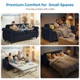 thumbnail image 4 of ZAFLY 2-in-1 Queen Size Pull Out Sofa Bed | Convertible Loveseat with Mattress | Sleeper Sofa Couch for Living Room - Grey, 4 of 10