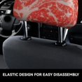thumbnail image 4 of Kdxio Beef Steaks Pattern Print 2 Piece Car Head Rest Covers Set Auto Front/Rear Seats Headrest Cover Universal Fit Most Cars,Sedan, SUV, 4 of 9