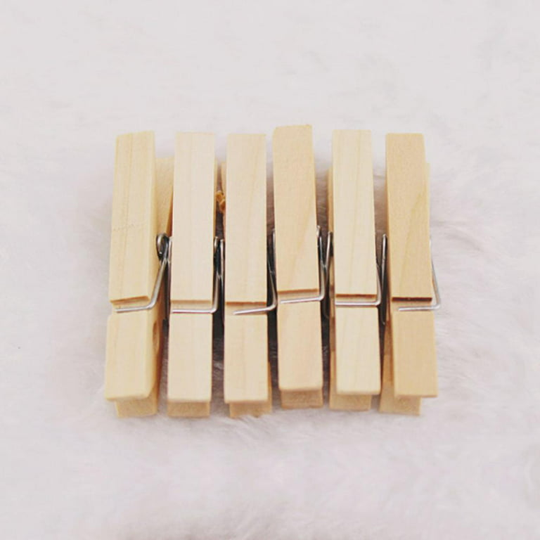 Cheers US 20Pcs /Set Mini Clothespins, Mini Clothes Pins for Photo Natural  Wooden Small Picture Clips for Crafts Tiny Pegs Decorative Wood Clips for