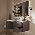 thumbnail image 4 of Geneva 48 in. W Dark Grey Bath Vanity, Cultured Marble Top, and Faucet Set, 4 of 11