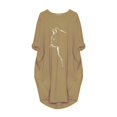 thumbnail image 4 of PENGXIANG Robe Chandail Oversize pour Femmes Imprimé Chat Manches Courtes Été Poche Mini Robe de Plage pour Femmes 2022, 4 of 5