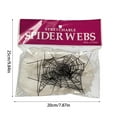 thumbnail image 3 of Stretchable Spider Webs for Halloween Decorations, Realistic Fake Cobwebs for Indoor Outdoor Party Decor, Easy to Use and Durable, Perfect for Haunted House, Yard, and Home Display, 3 of 5