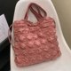 thumbnail image 5 of Bolso Mano Con Pliegues en La Nube para Mujer Bolso Mano Con Cordón Bolso (rosa), 5 of 9