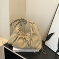 thumbnail image 4 of Bolso Axila Hobo Fruncido Mano Diseñador Nailon Plisado Con Cordón para Mujer, 4 of 9