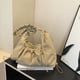 thumbnail image 4 of Bolso Hobo Fruncido Con Cordón Nailon Plisado para Mujer Compras Viajes, 4 of 9