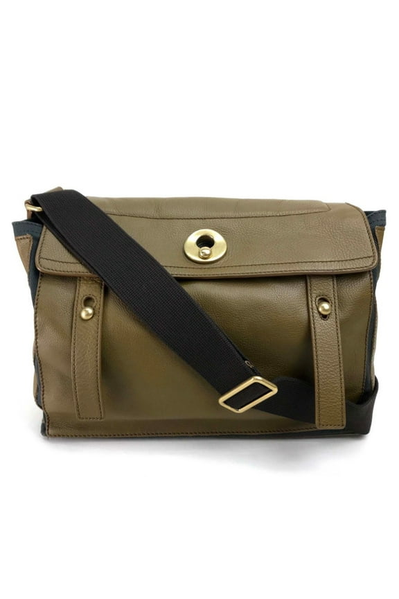 Pre-Owned Yves Saint Laurent 265707 Muse toe bag shawl Shoulder Bag Brown Brown Khaki... (Good)