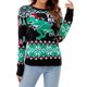 thumbnail image 3 of Suéter Navideño Suéter de Navidad para mujer Elk Tree Printed Knit Funny Ugly Xmas Pullover prendas de vestir exteriores Cgtredaw Xl Negro para Mujer, 3 of 7
