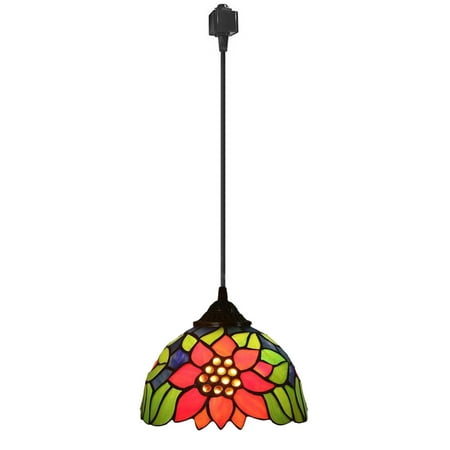 

Kiven H Track Pendant Lightning Tiffany Style H Track Lighting Pendant Lights for Bedroom Kitchen Home Lighting E26 Socket 1 Light