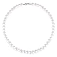 thumbnail image 1 of Collar de perlas simuladas, redondo, liso, de una sola capa, elegante collar de perlas de imitación para mujeres y hombres, 13,8 de largo, 1 of 12