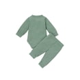 thumbnail image 4 of Bagilaanoe 2Pcs Newborn Baby Girl Boy Long Pants Set Long Sleeve Romper Tops + Casual Trousers 3M 6M 12M 18M 24M Infant Casual Outfits, 4 of 9