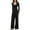 Black, variant on Maean Lounge Sets for Women Wide Leg Pants Wrap V Neck Long Sleeve Shirts Casual 2 Piece Sweatsuits