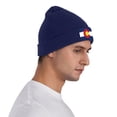 thumbnail image 2 of Colorado-Texas-Flag Beanie Hat Knit Hat Skull Cap for Men Women Winter Hat Navy Blue, 2 of 6