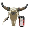 thumbnail image 4 of Ebros 12.5"L Southwest Steer Bison Bull Horned Skull With Feathers Wall Decor, 4 of 5