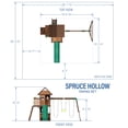thumbnail image 3 of Backyard Discovery Spruce Hollow Spruce Wood Swing Set, Wave Slide, Clubhouse, Rock Wall, 3 of 14