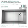 thumbnail image 5 of Transolid Kwssu321910 Kws 32" Undermount Single Basin Stainless Steel Kitchen Sink -, 5 of 15