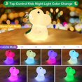 thumbnail image 2 of Children's Night Light Baby Night Light, Dinosaur Baby Night Light, 7 Colors & Touch, Usb Rechargeable Led Lamp, 2 of 5