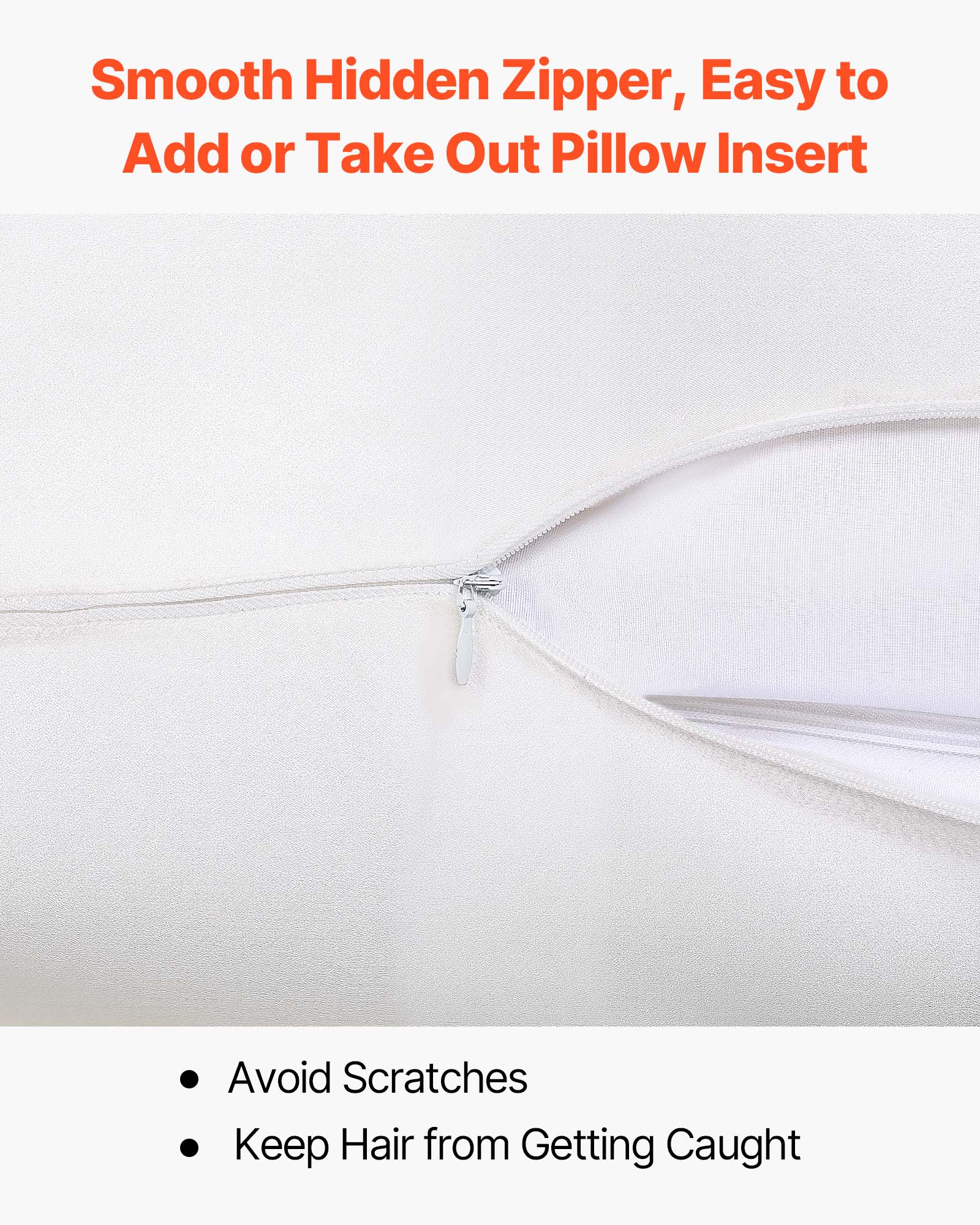 VEVOR Silk Pillowcase, 100% Pure Mulberry Silk Pillow Case, 26 in x 20 in Standard Silky Pillow Case for Hair and Skin, Smooth, Soft and Breathable Pillowcase with Hidden Zipper, for Sleeping