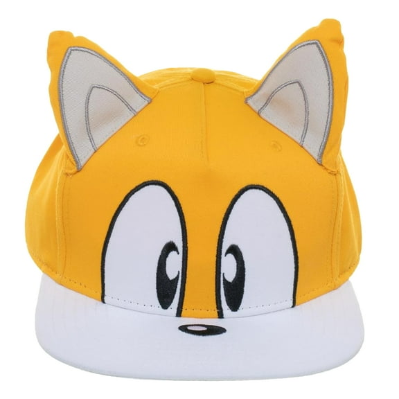 Sonic the Hedgehog Men's Hat Embroidered Character Face and 3D Ears Snapback Cap