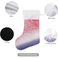 thumbnail image 3 of Red Purple Glitter Sparkle Christmas Stockings Christmas Presonalized Large Stocking Sock, Set of 1 Xmas Party Winter Decor Candy Bag Family Holiday Gift, 17.7 Inch, 3 of 7