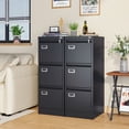 thumbnail image 2 of STANI 3 Drawer File Cabinets with Lock, Metal Filing Cabinet for Home Office, Steel Lockable Storage Cabinets to Hanging Letter/Legal/A4,Assembly Required(Black), 2 of 9