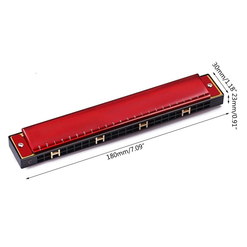 CEORPER Professional 24-Hole Harmonica Competition Mouth Organ for Student Beginner
