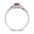 thumbnail image 2 of Primal Gold 10 Karat White Gold Genuine Pink Tourmaline Birthstone Ring, 2 of 7