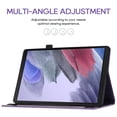 thumbnail image 3 of Nalacover Tablet Case for Samsung Galaxy Tab A7 Lite 8.7" 2021 Flip Wallet Case with Card Slots Elastic Band Pen Holder - Cute Butterflies Cat Pattern PU Leather Stand Shockproof Cover - Purple, 3 of 8