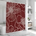 thumbnail image 6 of Red Flowers Shower Curtain, Waterproof Shower Curtains for Bathroom, Spring Floral Botanical Modern Art Washable Fabric Bathtub Curtain Set Bath Decor with 12 Hooks Standard 72"x72", 6 of 8