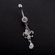 thumbnail image 5 of Colgante de moda Anillo de ombligo con circonita de pulpo lindo Anillo piercing para el cuerpo (blanco plateado), 5 of 5