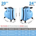 thumbnail image 5 of Kids Ride-On Suitcase with Safety Belt-Pedals - Durable Matte Finish, 360° Silent Wheels for Airplane Travel, Large Compartment for Toddlers Aged 3-12, 5 of 9