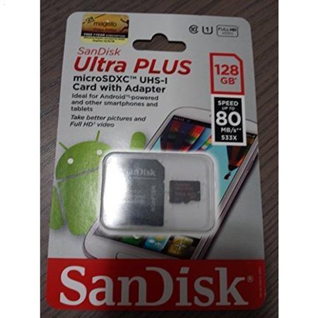 SanDisk Ultra Plus 128GB microSD Memory Card