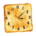 thumbnail image 1 of Reloj de pared de pan tostado , decoración, reloj de de pared silencioso cuadrado sin tictac para salón y cocina, 1 of 2