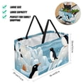 thumbnail image 2 of Penguin Large Foldable Storage Basket and Grocery Bags Collapsible Bucket made of Oxford Cloth, 2 of 7