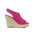 thumbnail image 3 of BLISSFUL STEP Sandales Compensées à Plateforme Espadrilles pour Femmes Rose Vif 8, 3 of 7