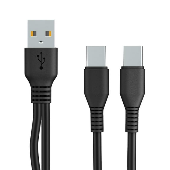 Short Multi Type-c Charging Cable 2 in 1 Multiple USB Charger Fast Cord R L6O8
