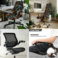 thumbnail image 2 of HELLHERO Daisy Dragonfly Print Office Chair Cover Set, Protective Computer Office Chair Cover with Armrest Covers, Universal Desk Chairs Armrest Covers, Machine Washable, 2 of 6