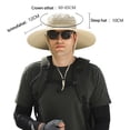 thumbnail image 3 of CONZONE Solar Fan Bucket Hat For Men Women Wide Brim Outdoor Sports Summer Fishing Hat With 2 Fans, 3 of 6