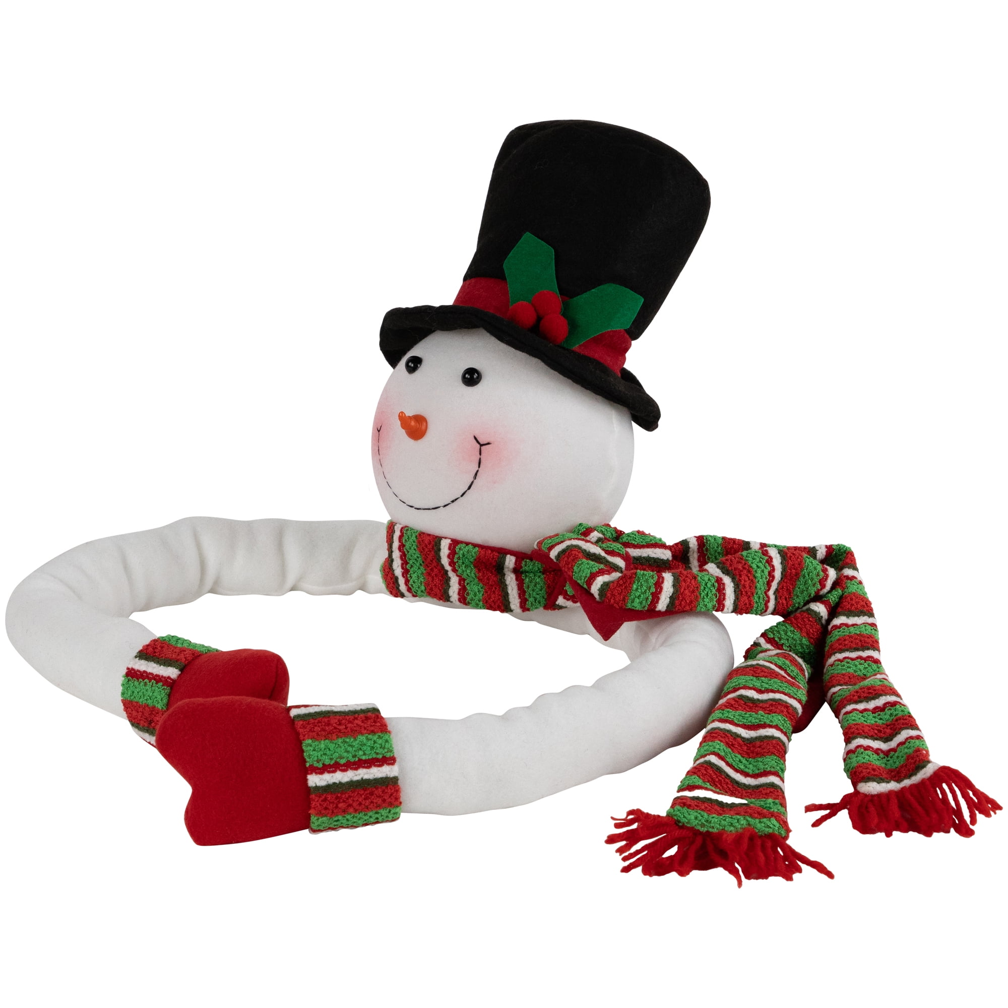 Northlight Plush Snowman Hugging Christmas Tree Topper - 45" - Unlit
