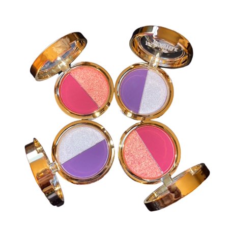 Beautele Cosmetics (Set of 2) Lightweight 2 Shade Eyeshadow Palette, Purple Lavender
