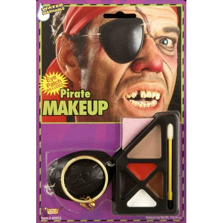 Pirate Makeup Kit Eye Patch Earring Included Halloween Costume ...