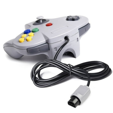 New Wired Controller Joystick Compatible With Nintendo 64 N64 Video Game Console Gray Color