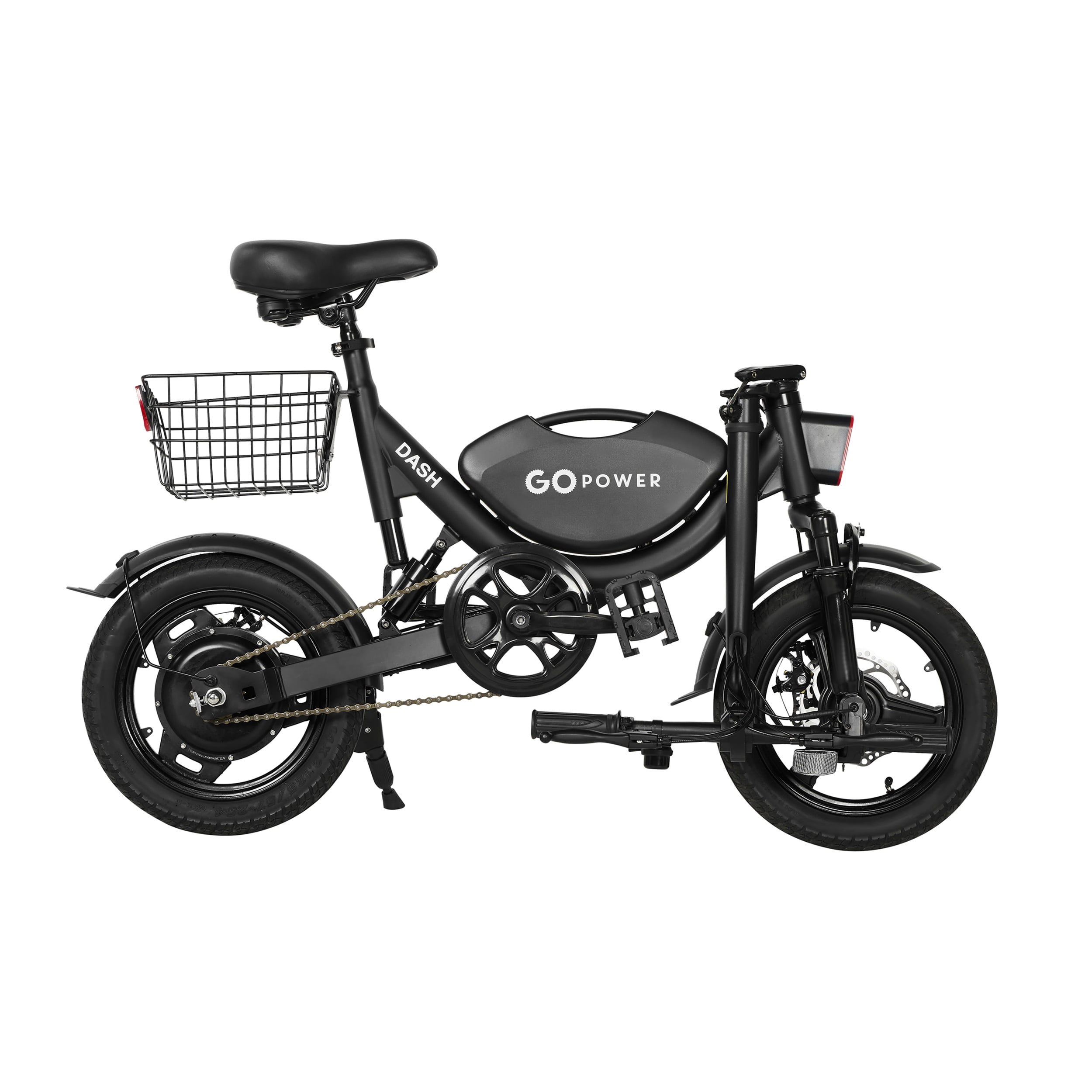 Gopowerbike Go Dash Compact Folding Adult Mini Ebike | 400W 36V 20mph Top Speed | 14yo and Above