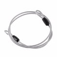 thumbnail image 1 of Cable de seguridad de acero inoxidable, cable de acero trenzado de doble lazo Cable de bloqueo flexible Candado en U, candado, cable transparente con anillo, puerta eléctrica,, 1 of 5