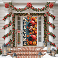 thumbnail image 2 of Decorative Design Welcome Banner Football Theme Autumn Elements Thanksgiving for Seasonal Decoration Party Entrance Festival, 2 of 8