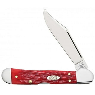 Case Dark Red Bone Small Swell Center Jack Knife, Polish Blade