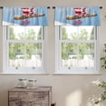 thumbnail image 2 of LALILO Kitchen Curtain Valance Merry Christmas Rod Pocket Window Curtain 52"x 18" Set of 2, 2 of 6