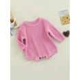 thumbnail image 3 of Cenuakty Baby Knit Romper, Long Sleeve Crew Neck Solid Fall Winter Bodysuit for Girls Boys, 3 of 8