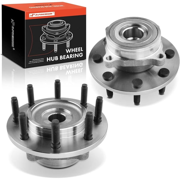 A-Premium Pair [2] Front Wheel Bearing Hub Assembly Compatible with Dodge Ram 2500 2000 2001 4WD w/8-Lug 2-Wheel ABS
