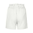 thumbnail image 3 of Gifts Usmixi Womens Shorts Summer Comfy Lightweight Plus Size Straight Short Pants Casual Solid Elastic Waist Pocket Shorts with Belt White m, 3 of 5